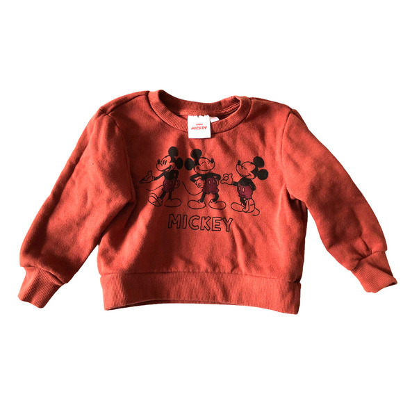 Mickey Mouse Baby Sweatshirt 18M 18 Months Crewneck Vtg Style Disney Junior - Picture 1 of 4
